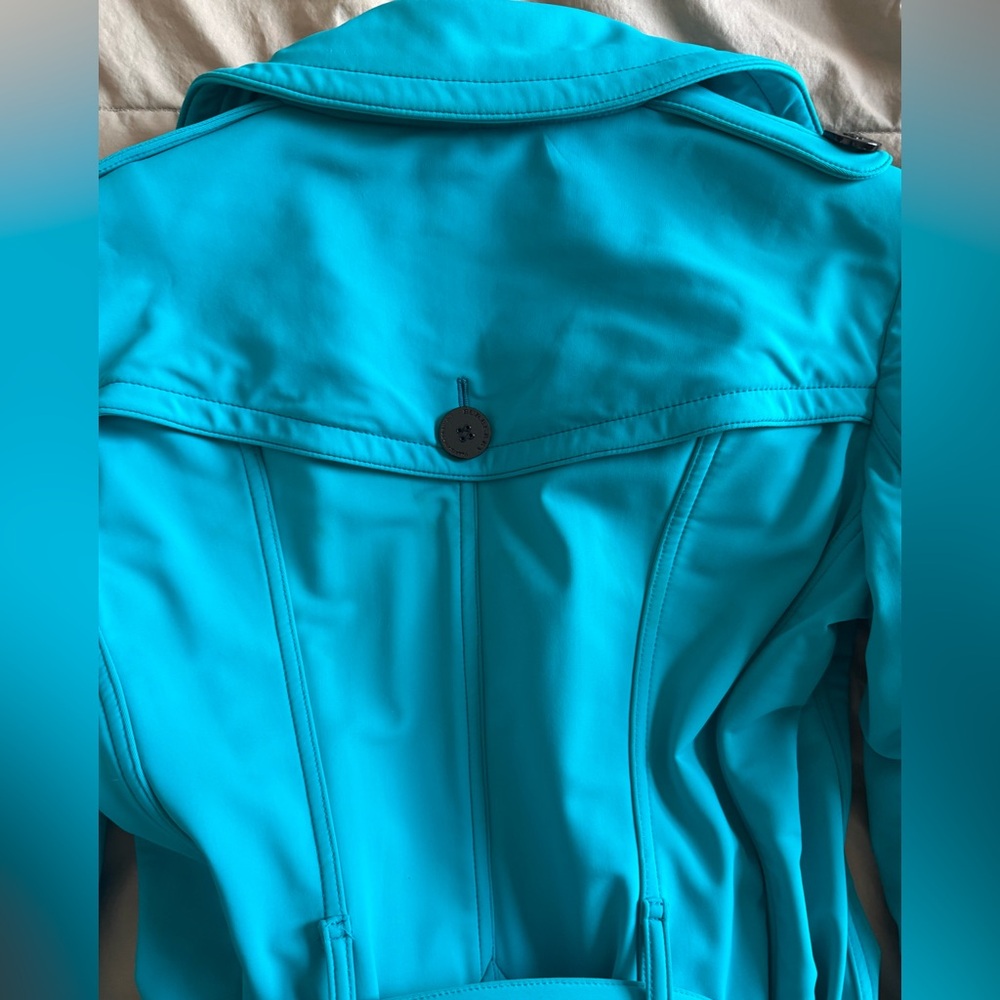 Burberry Prorsum Turquoise Trench Coat with Iconic Logo bottoms - Picture 7 of 8
